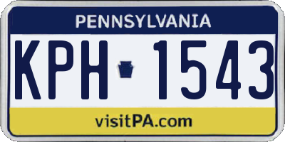 PA license plate KPH1543