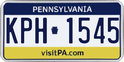 PA license plate KPH1545