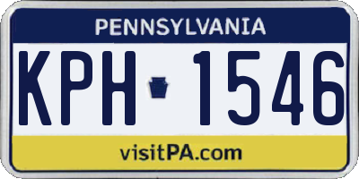 PA license plate KPH1546