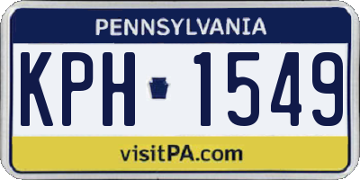 PA license plate KPH1549