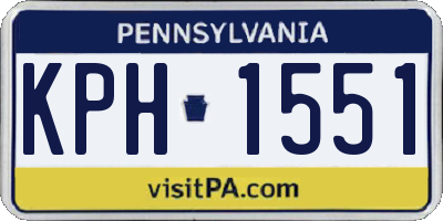 PA license plate KPH1551