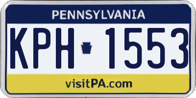 PA license plate KPH1553