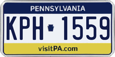 PA license plate KPH1559