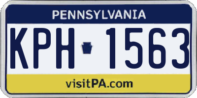 PA license plate KPH1563