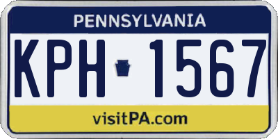 PA license plate KPH1567