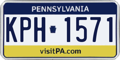PA license plate KPH1571