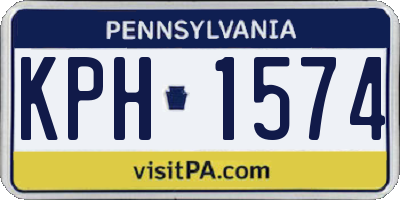 PA license plate KPH1574