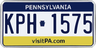 PA license plate KPH1575