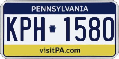 PA license plate KPH1580