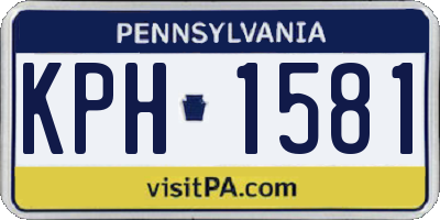 PA license plate KPH1581