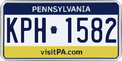 PA license plate KPH1582