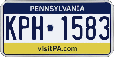 PA license plate KPH1583