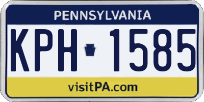PA license plate KPH1585