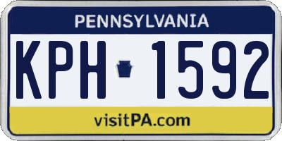 PA license plate KPH1592