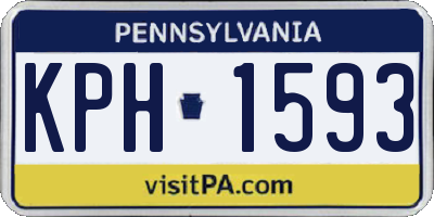 PA license plate KPH1593