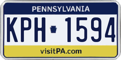 PA license plate KPH1594
