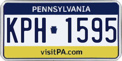 PA license plate KPH1595
