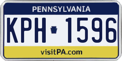 PA license plate KPH1596