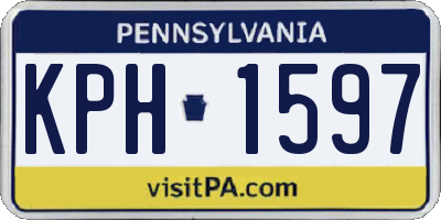 PA license plate KPH1597