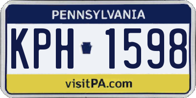 PA license plate KPH1598