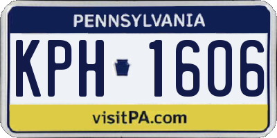 PA license plate KPH1606