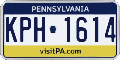 PA license plate KPH1614