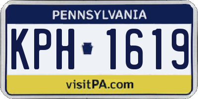 PA license plate KPH1619
