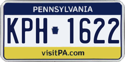PA license plate KPH1622