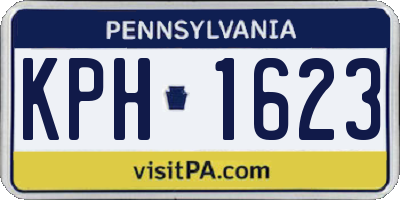 PA license plate KPH1623