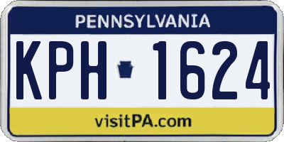PA license plate KPH1624