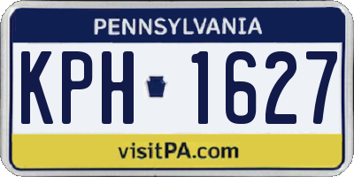 PA license plate KPH1627