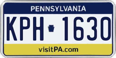 PA license plate KPH1630