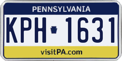 PA license plate KPH1631