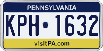 PA license plate KPH1632