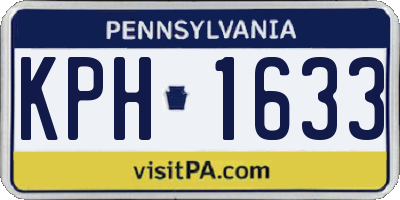 PA license plate KPH1633