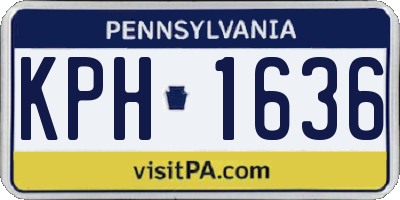 PA license plate KPH1636