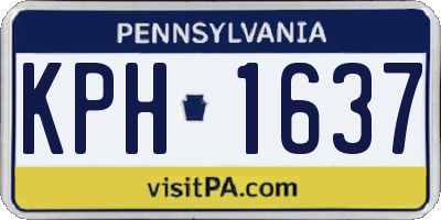 PA license plate KPH1637