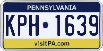 PA license plate KPH1639