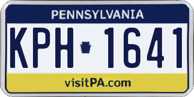 PA license plate KPH1641