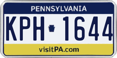 PA license plate KPH1644