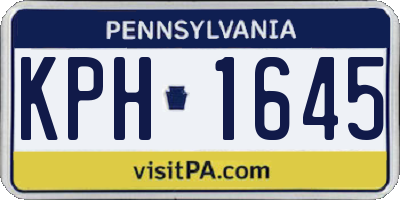PA license plate KPH1645