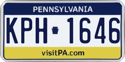 PA license plate KPH1646