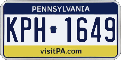 PA license plate KPH1649