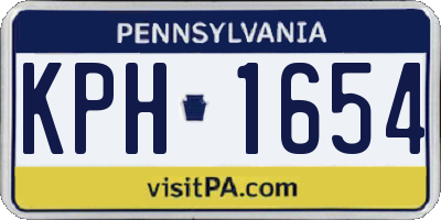 PA license plate KPH1654