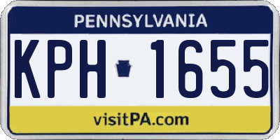 PA license plate KPH1655