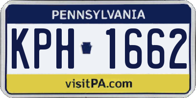 PA license plate KPH1662