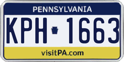 PA license plate KPH1663
