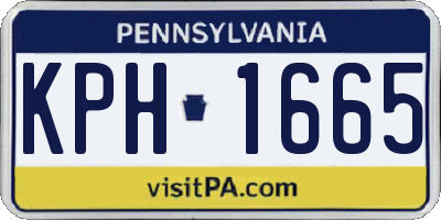 PA license plate KPH1665