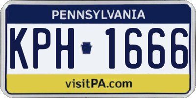 PA license plate KPH1666