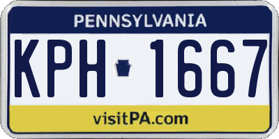 PA license plate KPH1667